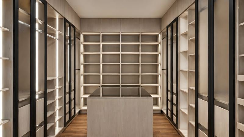 Walking closet a medida con isla central